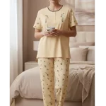 Pyjama femme coton jersey motifs abeilles | Jack Lingerie