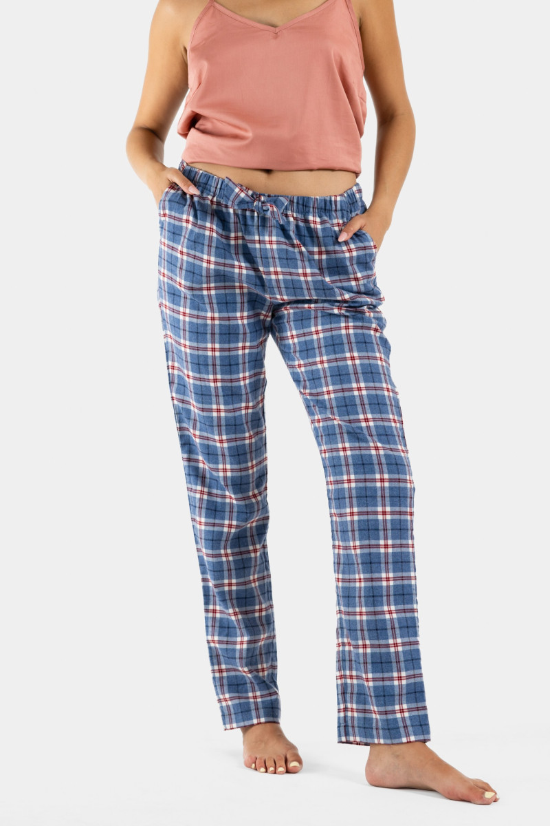 pyjama-femme-en-flanelle-537auo-1.jpg Pantalon de pyjama femme en flanelle coton, Mont Blanc – Image 1