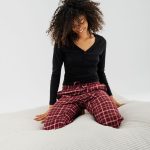 Pantalon de pyjama en flanelle à carreaux et taille élasti... rouge | GEMO