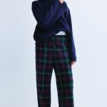 Pantalon de pyjama en flanelle Vert foncé/carreaux FEMME | H&M FR