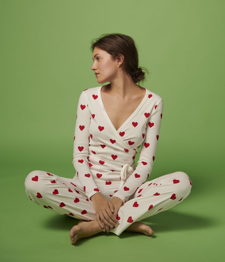 pyjama-femme-petit-bateau-022mrk-1.jpg Cardigan cache cœur en coton à coeurs Femme MARSHMALLOW/TERKUIT A02BU01 | Petit Bateau – Image 1