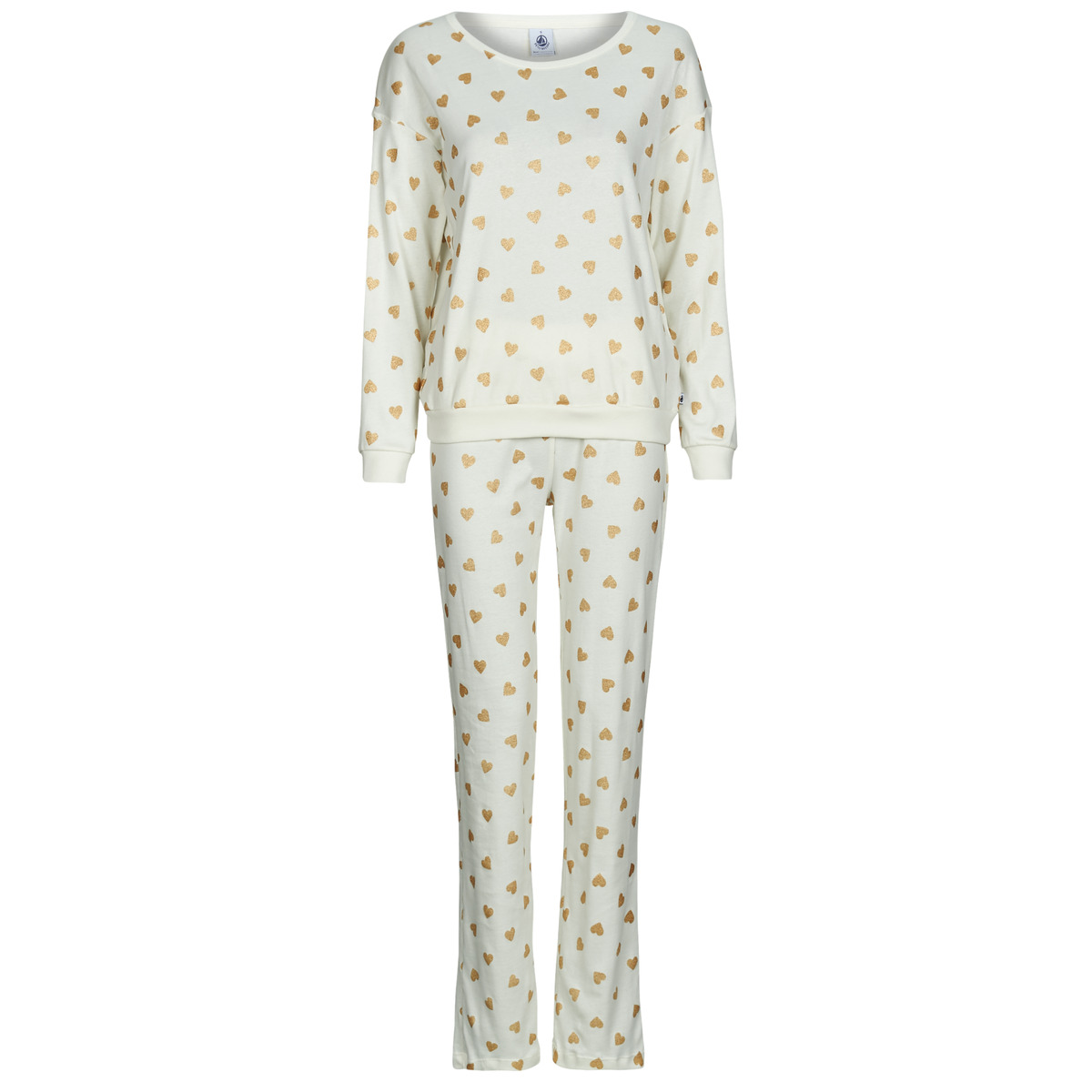 pyjama-femme-petit-bateau-191bet-1.jpg Petit Bateau CLUST Blanc / Doré Livraison Gratuite | Spartoo ! Vêtements Ensembles de pyjama Femme 49,00 € – Image 1