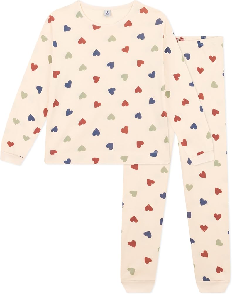 pyjama-femme-petit-bateau-239hfw-1.jpg Petit Bateau A0B5M Pyjama Manches Longues Femme, Avalanche/Multico XXS : Amazon.fr: Mode – Image 1