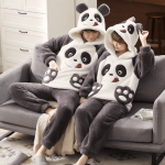 Pyjama Pilou Pilou Femme – Ensemble Polaire Chaude, Flanelle, Grande Taille, Pour Couple Pyjama Femme Hiver Polaire Chaud