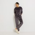 Pantalon de pyjama en velours femme