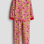 Pyjama imprimé en jersey de coton Rouge/Le Grinch ENFANT | H&M FR