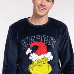 Pyjama Grinch marine homme
