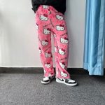 Sanrio Hello Kitty Pyjama en Flanelle Noir pour Femme Chaud en Laine Dessin Animé Pantalon Décontracté pour la Maison Automne Hiver Pantalon Mode Walmart.ca