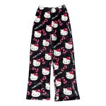 Sanrio Hello Kitty Pyjama en Flanelle Noir pour Femme Chaud en Laine Dessin Animé Pantalon Décontracté pour la Maison Automne Hiver Pantalon Mode Walmart.ca