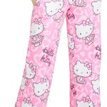 Hello Kitty Pantalon de Pyjama Femme avec Taille Élastiquée Vêtements de Nuit Femme (L, Rose) : Amazon.fr: Mode