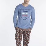 Arthur : Pyjama Long Bleu Blanc Ours : Cool Chic Mode