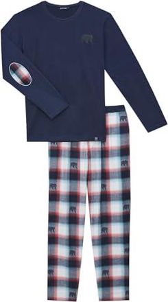 pyjama-homme-arthur-484vtp-1.jpg Arthur Pyjama Homme en Polaire, Ensemble Manches Longues et Pantalon Chaud et Doux pour lhiver Motif Luka Carreaux Marine Taille XXL dès 139,00 € sur Stylight – Image 1