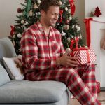 Pyjama homme flanelle noël capsule famille carreaux rouge, Vêtements de grossesse