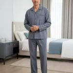 Pyjama Homme Flanelle Col Tailleur 100% Coton | Jack Lingerie