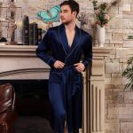 Pyjama Homme Soie Bleu | Kimono Femme