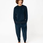 Pyjama en velours 2 pièces homme navy | GEMO