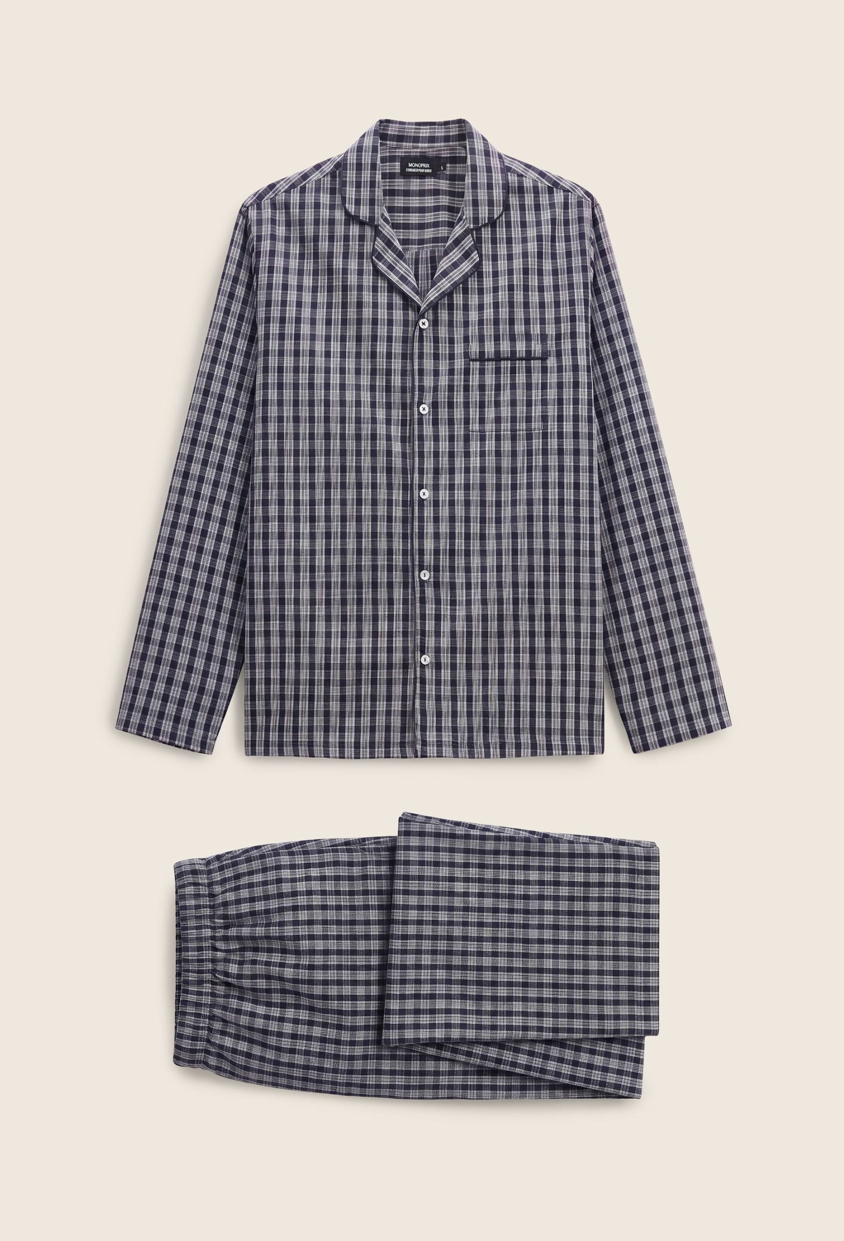 pyjama-homme-monoprix-515zod-1.jpg Pyjama manches longues homme homme Monoprix – Image 1