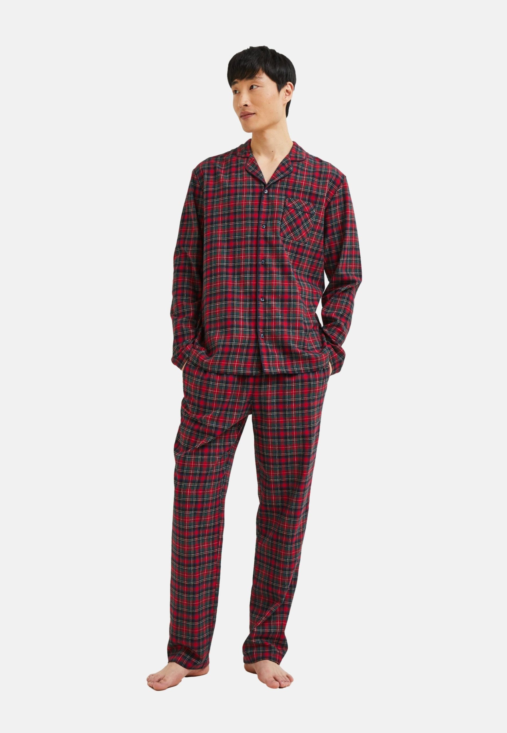 pyjama-homme-monoprix-876zsw-1.jpg Monoprix À CARREAUX MANCHES LONGUES SET Pyjama rouge ZALANDO.FR – Image 1
