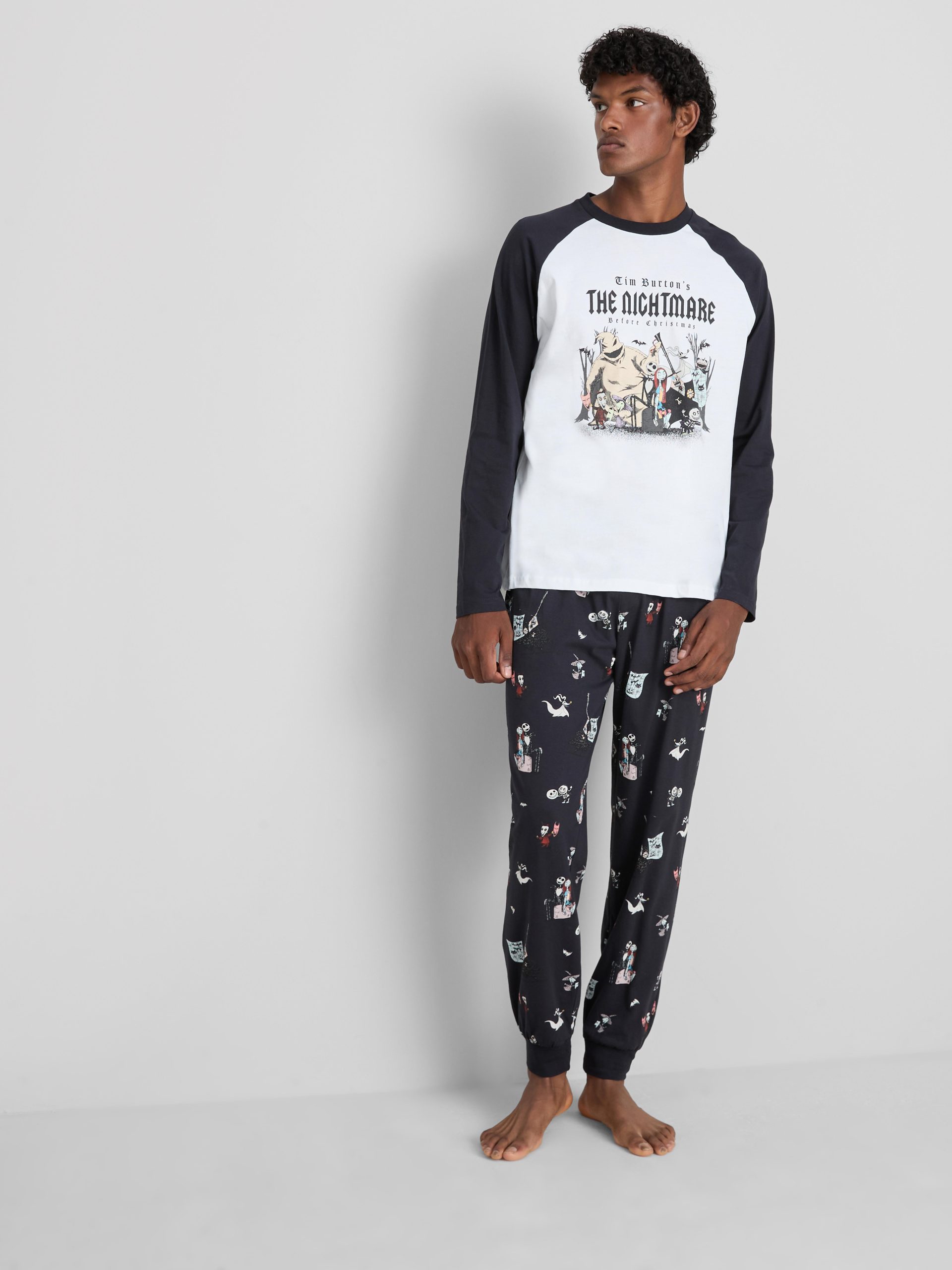 pyjama-homme-primark-769zbq-1.jpg Pyjama assorti pour la famille en pur coton L'Étrange Noël de monsieur Jack Blanc Homme | Primark – Image 1