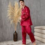 Pyjama en satin personnalisé pour homme, long pyjama personnalisé, pyjama de marié, cadeau pour lui, cadeau fête des pères, cadeau d'anniversaire L + L sur commande Etsy France