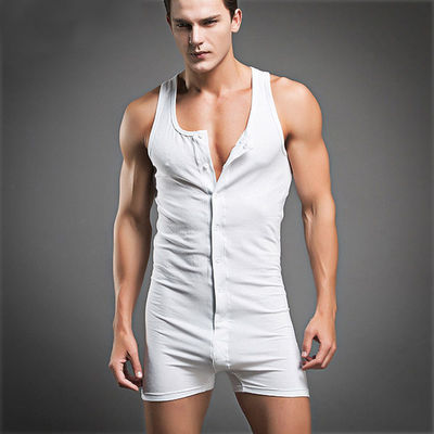 pyjama-homme-sexy-809dqa-1.jpg Homme Sexy Dormant Vêtement Coton Pyjama Sous vêtement Débardeur Sans Manche | eBay – Image 1