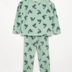 Pyjama 2 pièces en polaire Vert