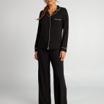 Pyjama long 2 pièces noir