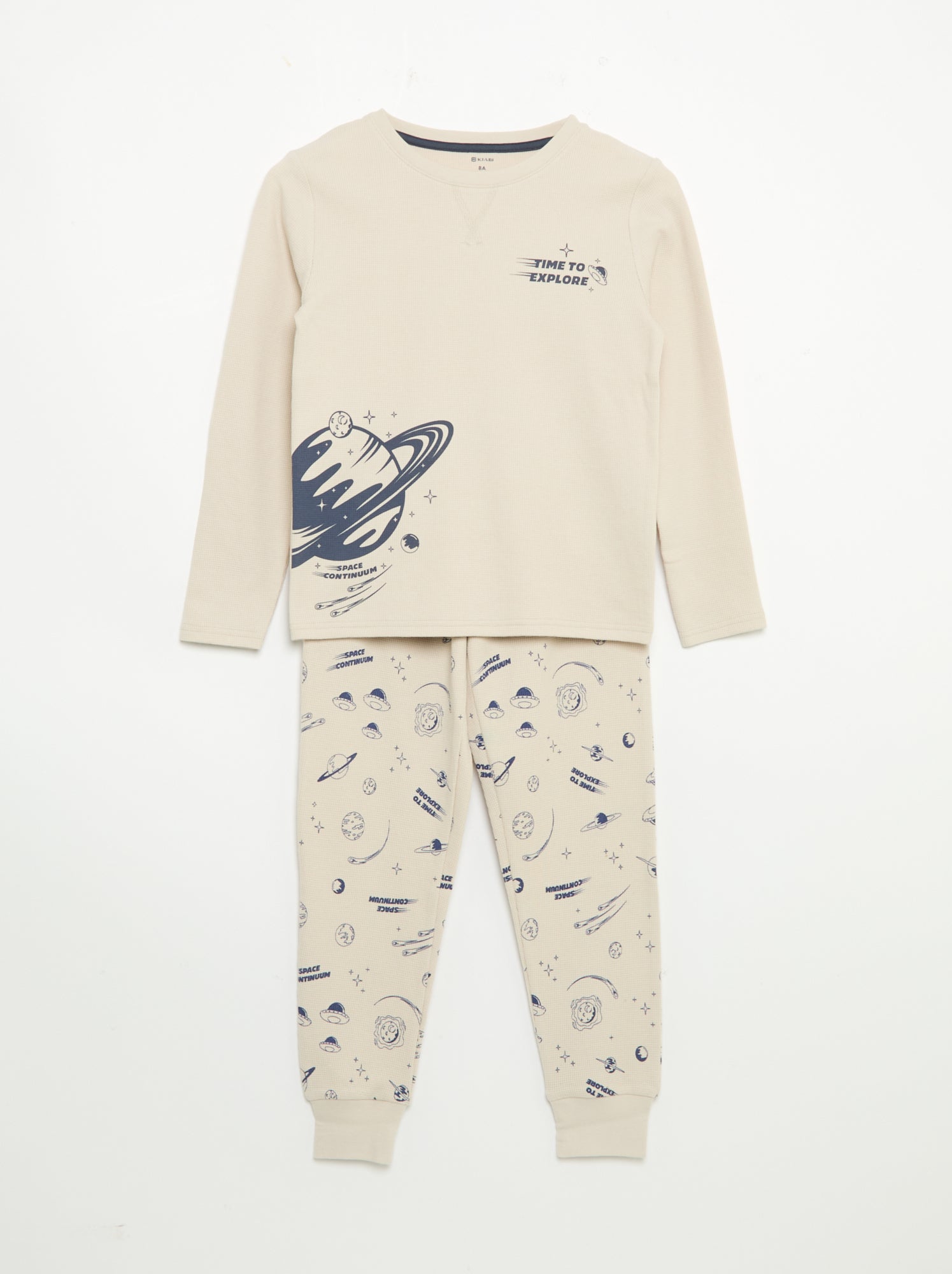 pyjama-kiabi-949xaf-1.jpg Pyjama 2 pièces T shirt à manches longues + pantalon Gris – Image 1