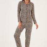 LELA REGULAR FIT SET Pyjama leopard/marron ZALANDO.FR