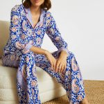 Pyjama large en viscose ECOVERO BLEU pour femme MONOPRIX FEMME