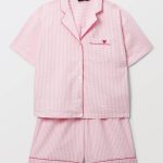 Pyjashort manches courtes rayé en coton BIO