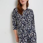 Pyjama large imprimé, certifié EcoVero et OEKO TEX ECRU pour femme MONOPRIX LINGERIE