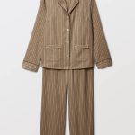Pyjama long imprimé en flanelle de coton BIO BRUN CLAIR pour femme MONOPRIX