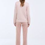 Pyjama long à rayures et pois en coton BIO GOTS ROSE pour femme MONOPRIX
