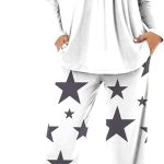 Ensemble de Pyjama Femme Coton Survêtement Femme 2 Pièces Vêtement de Nuit Grande Taille Pas Cher Décontracté Été Chic Col Rond Imprimé Fleur T Shirt Manches Longues+Pantalon Leger Respirant : Amazon.fr: Mode