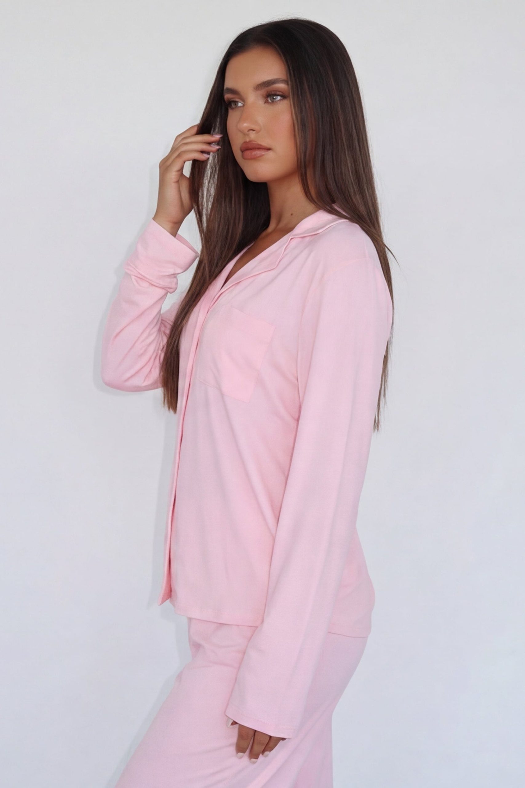 pyjama-rose-288thl-1.jpg Ensemble pyjama rose doux L – Image 1