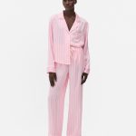 Pyjama rayé en satin Rose Femme | Primark