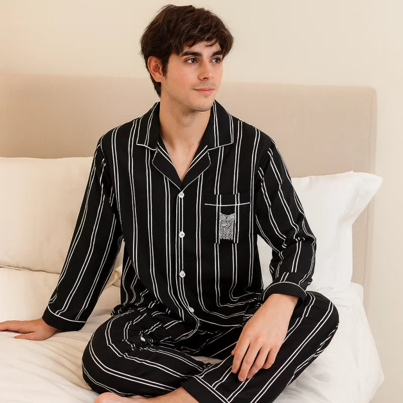 pyjama-satin-homme-156hlo-1.jpg Pyjama Homme Satin Polyester – Reve de Satin – Image 1