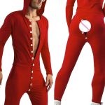 Combinaison homme unie avec capuche et boutons | Boutique Pyjama Livraison Gratuite