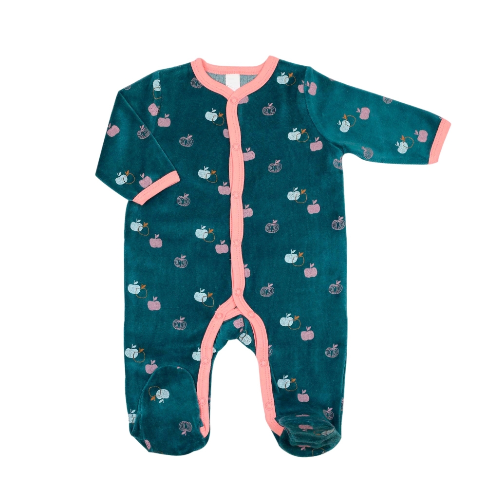 pyjama-velour-bebe-454ifz-1.jpg Pyjama bébé fille Petites pommes – Image 1