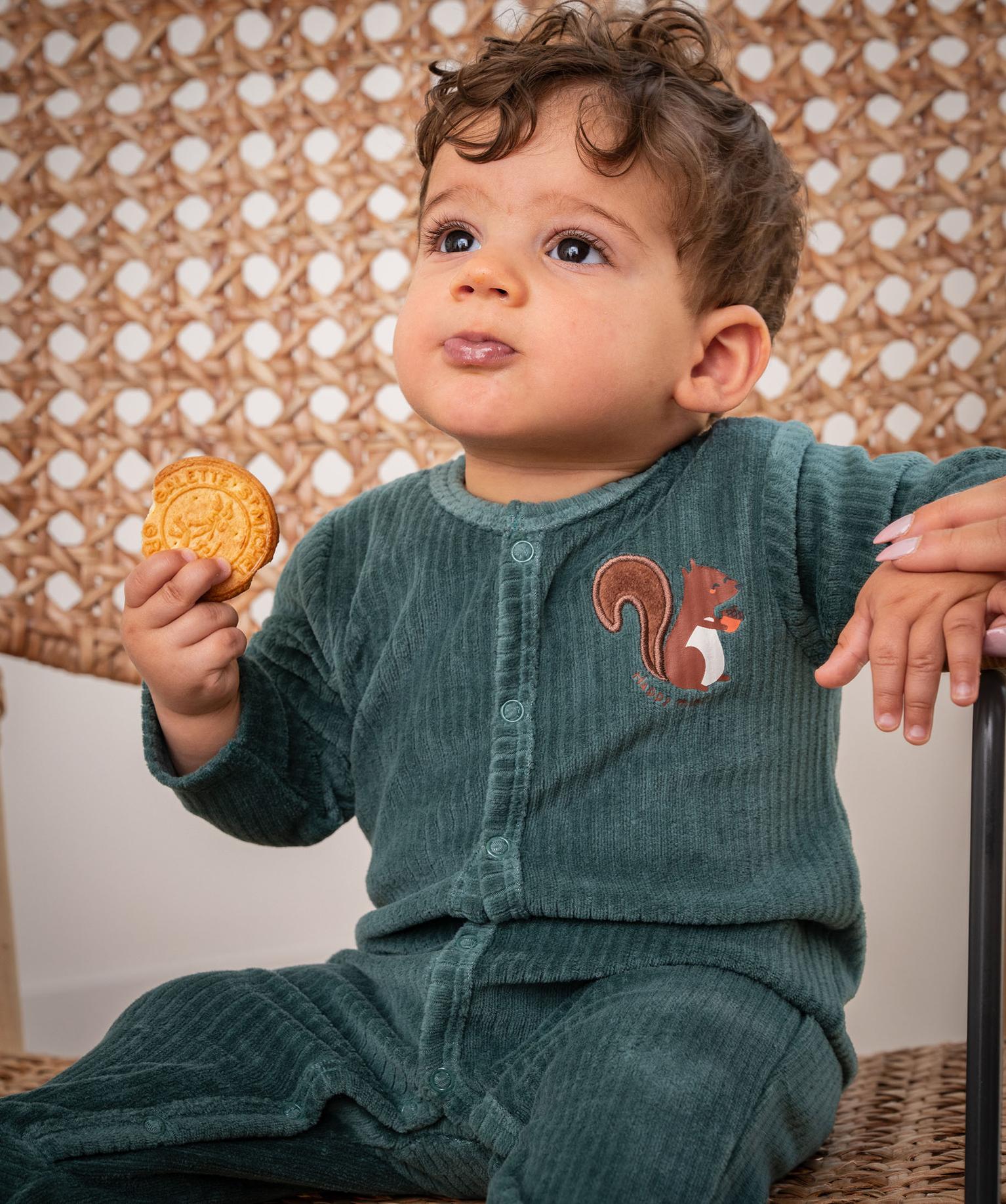pyjama-velour-bebe-727gca-1.jpg Pyjama dors bien en velours côtes plates bébé vert | GEMO – Image 1