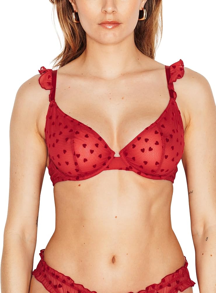 sous-vetement-rouge-gorge-414pvz-1.jpg ROUGEGORGE LINGERIE Soutien Gorge Triangle Emboitant Rouge ISIS Femme : Amazon.fr: Mode – Image 1